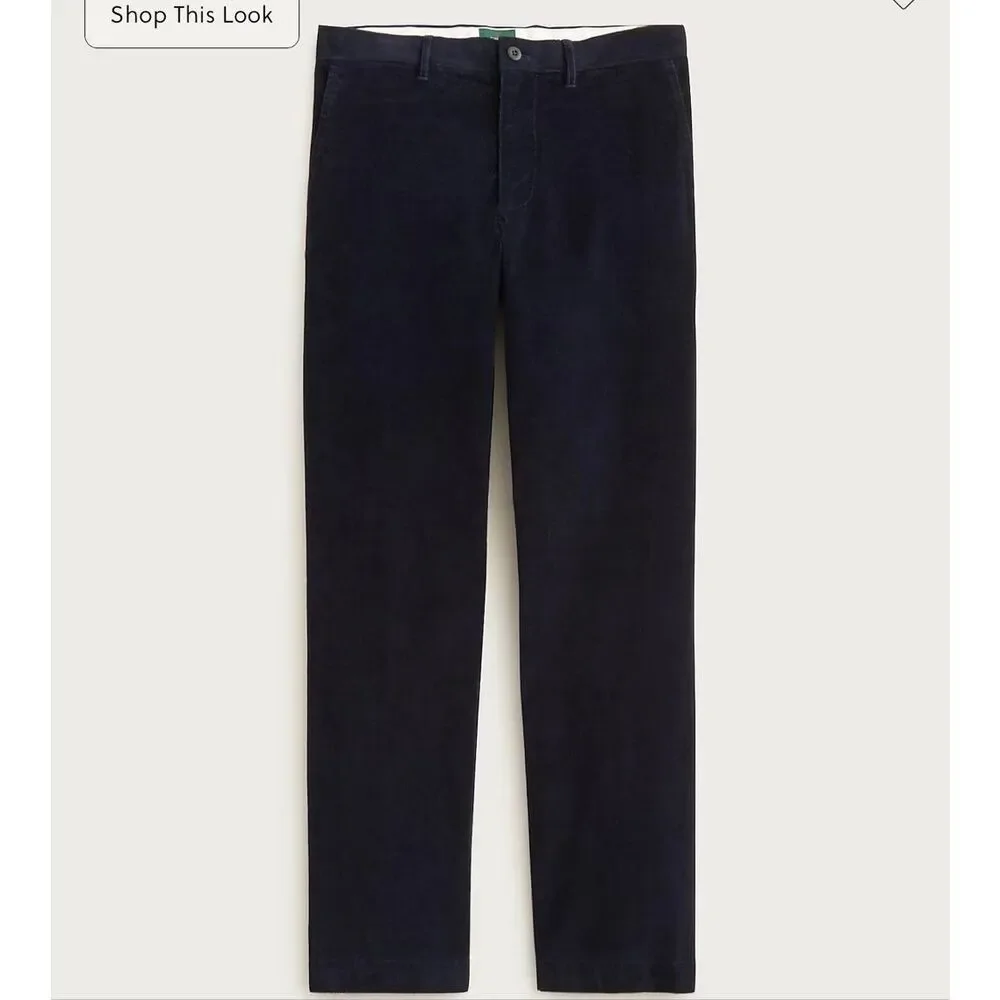 J. Crew Broken-in Straight pant in stretch corduroy Navy NWT size 31/32
